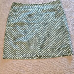 Talbots Green and White Skirt  size 10